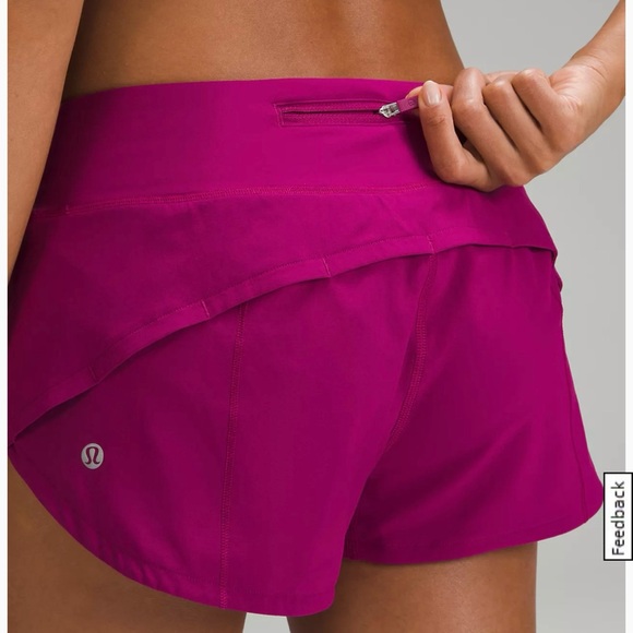 Lululemon Speed up shorts 2.5 lined pink camo and grey flower pattern available - Picture 2 of 11